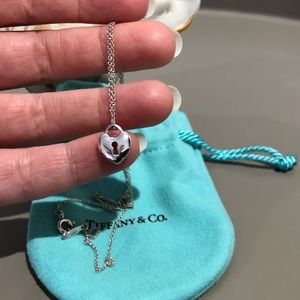 Tiffany & Co tiny heart padlock necklace
